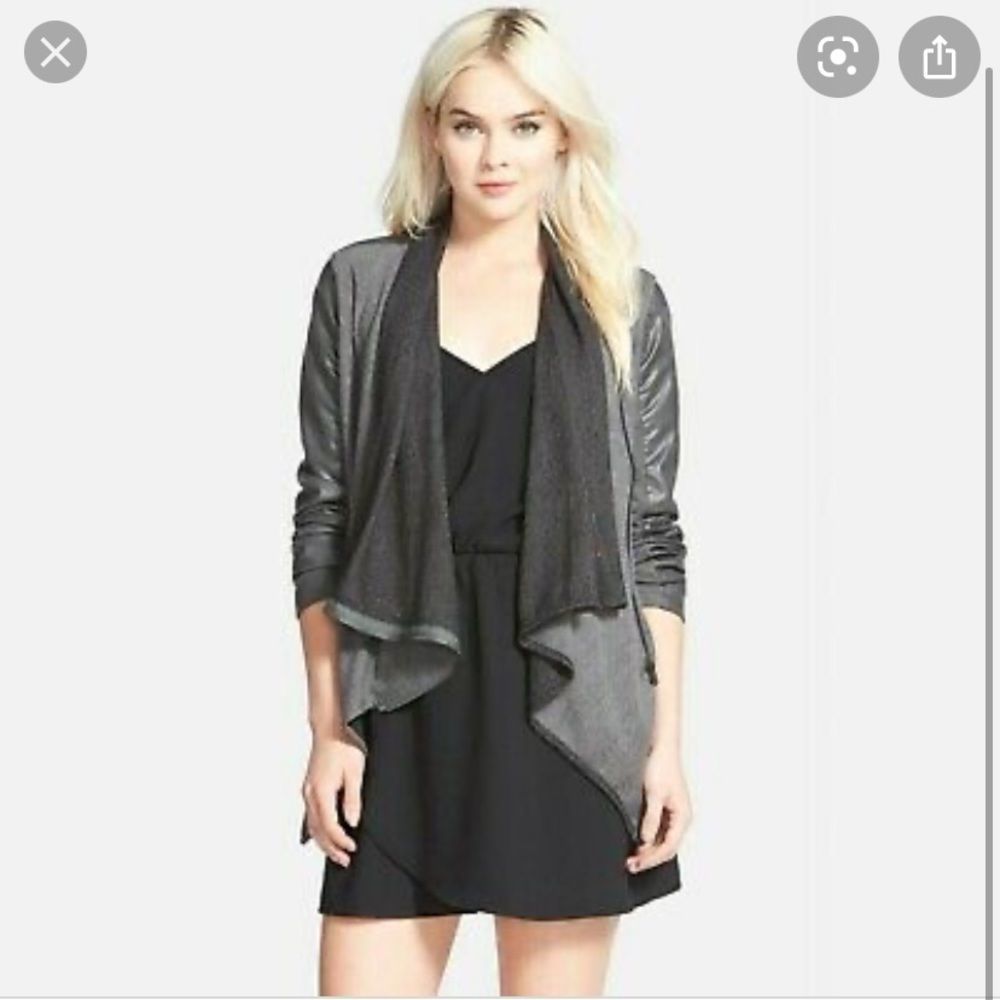 BlankNYC privatepractice mixed media draped jacket